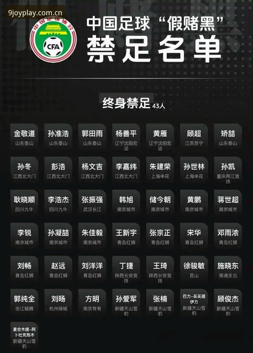 资深用户分享：从足协禁足名单看中国足球的“净场”行动
